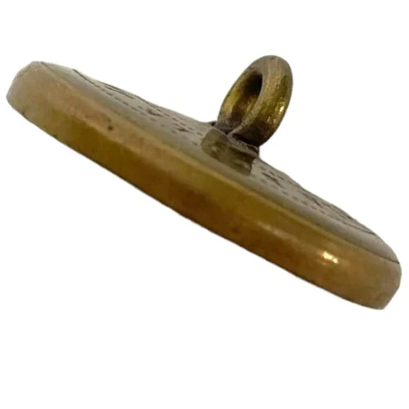 La Belle Jardiniere- Paris Marquis Crown Antique Shank Livery Back Gilt Button - Picture 4 of 5